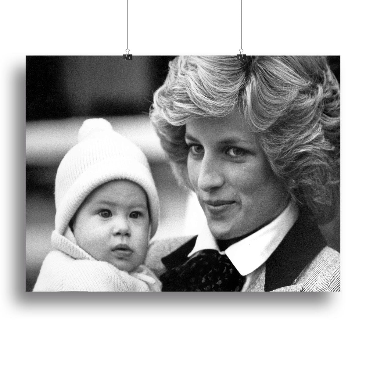 Princess Diana with six month old Prince Harry Canvas Print or Poster - Canvas Art Rocks - 2