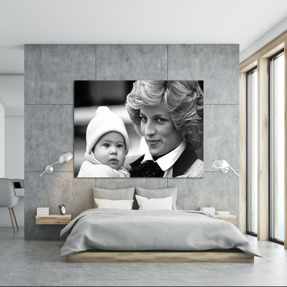 Princess Diana with six month old Prince Harry Canvas Print or Poster - Canvas Art Rocks - 5