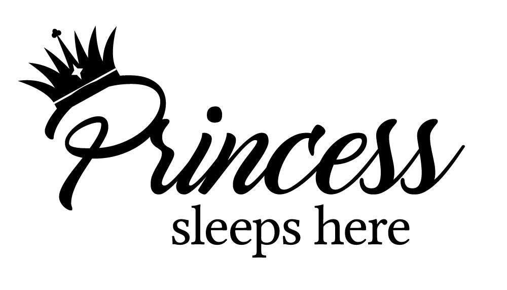 Princess Sleeps Here Wall Sticker - Canvas Art Rocks - 2