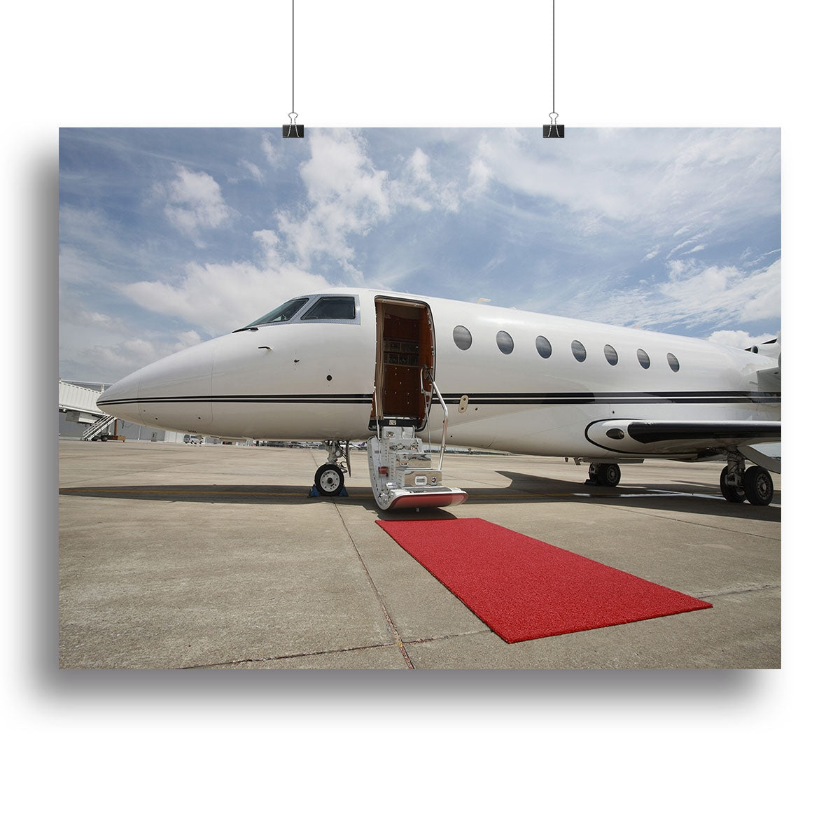 Private airplane with red carpet Canvas Print or Poster - Canvas Art Rocks - 2