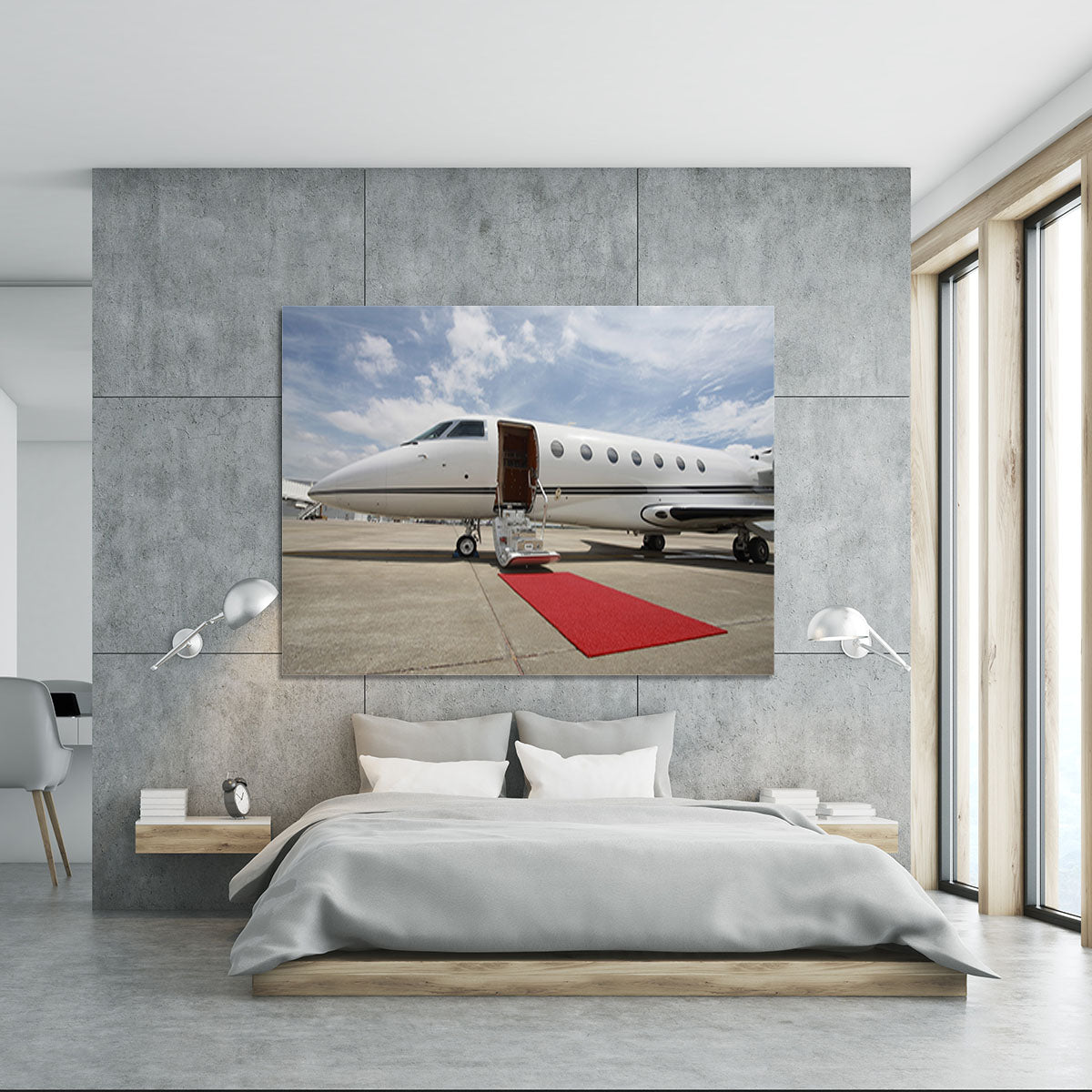 Private airplane with red carpet Canvas Print or Poster - Canvas Art Rocks - 5