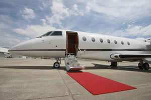 Private airplane with red carpet Wall Mural Wallpaper - Canvas Art Rocks - 1