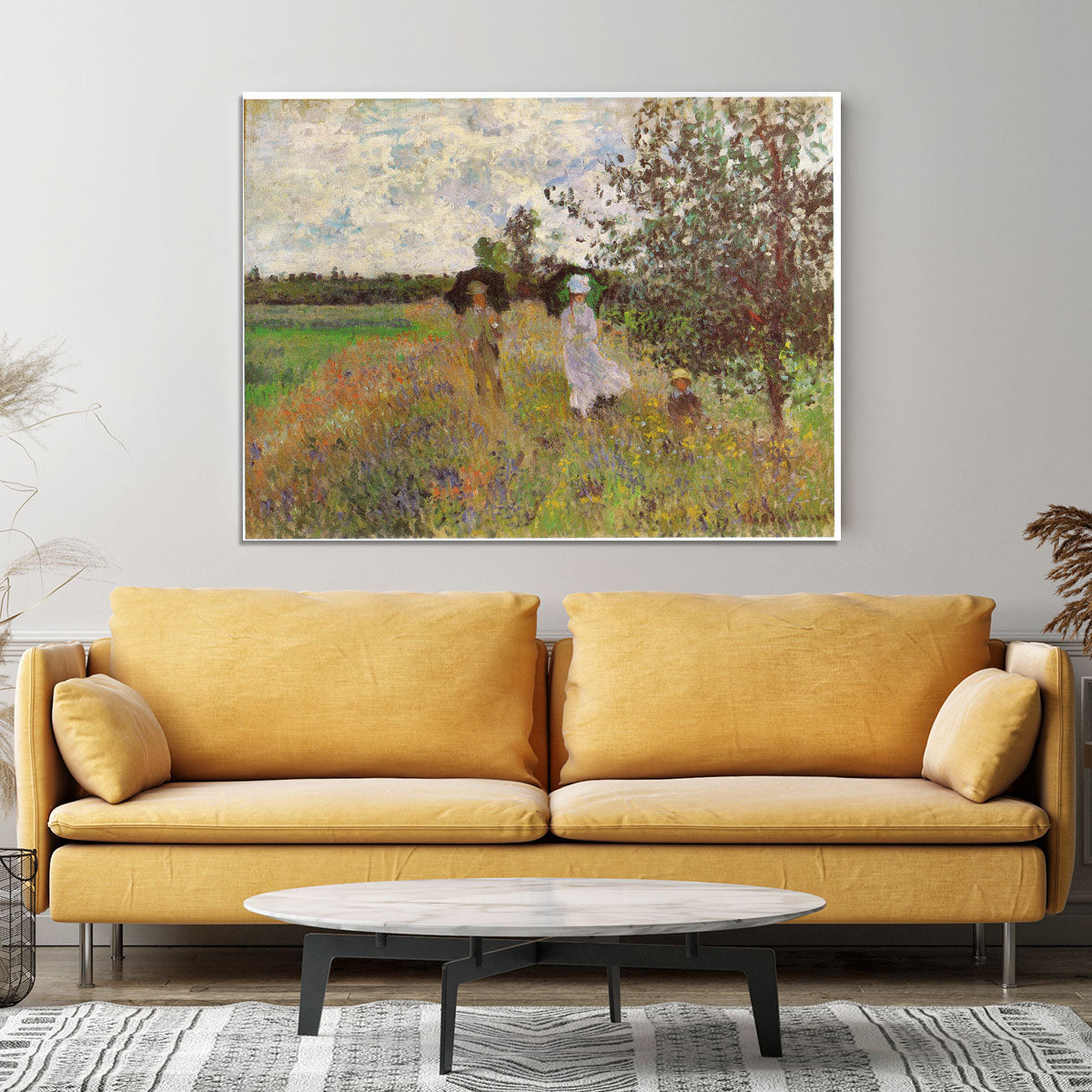 Promenade a Argenteuil 1875 by Monet Canvas Print or Poster - Canvas Art Rocks - 4
