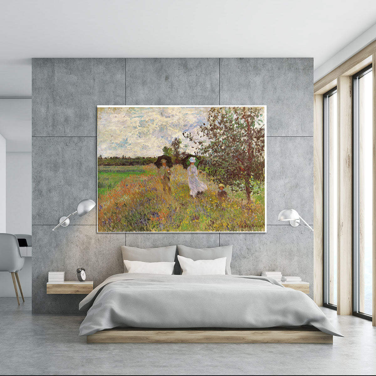 Promenade a Argenteuil 1875 by Monet Canvas Print or Poster - Canvas Art Rocks - 5