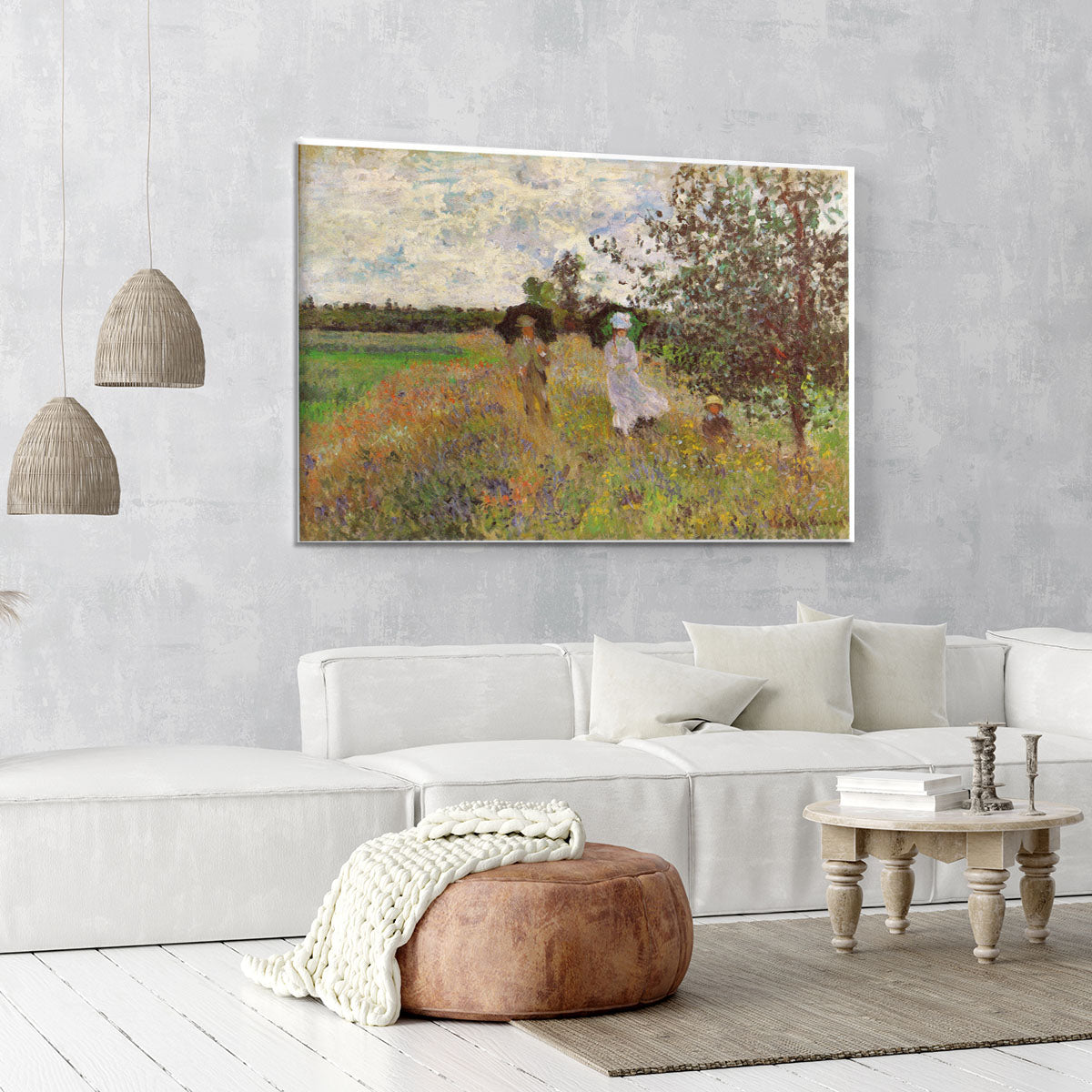 Promenade a Argenteuil 1875 by Monet Canvas Print or Poster - Canvas Art Rocks - 6