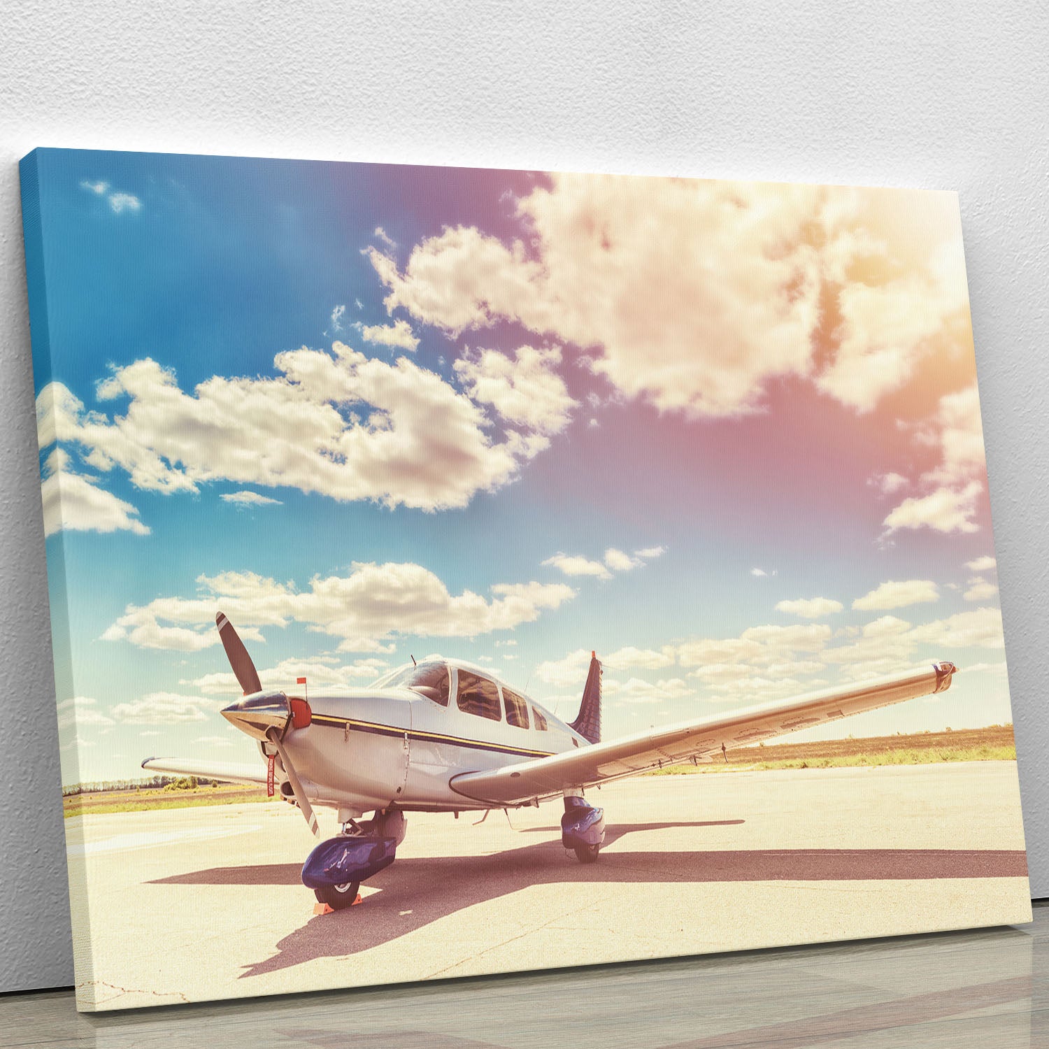 Propeller plane parked Canvas Print or Poster - Canvas Art Rocks - 1