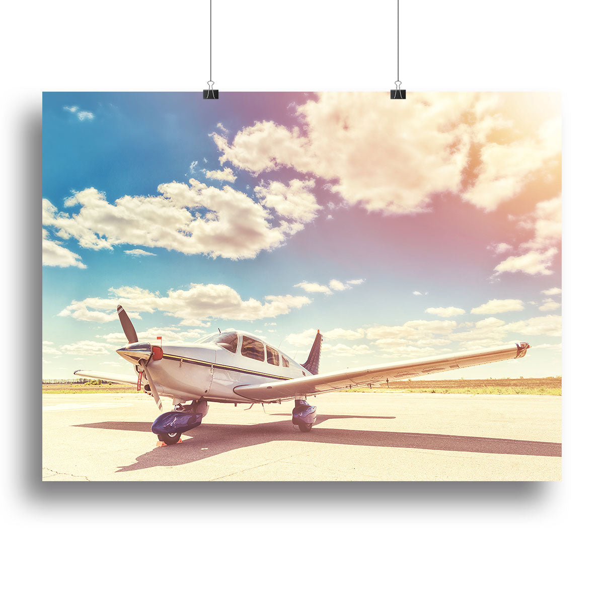 Propeller plane parked Canvas Print or Poster - Canvas Art Rocks - 2