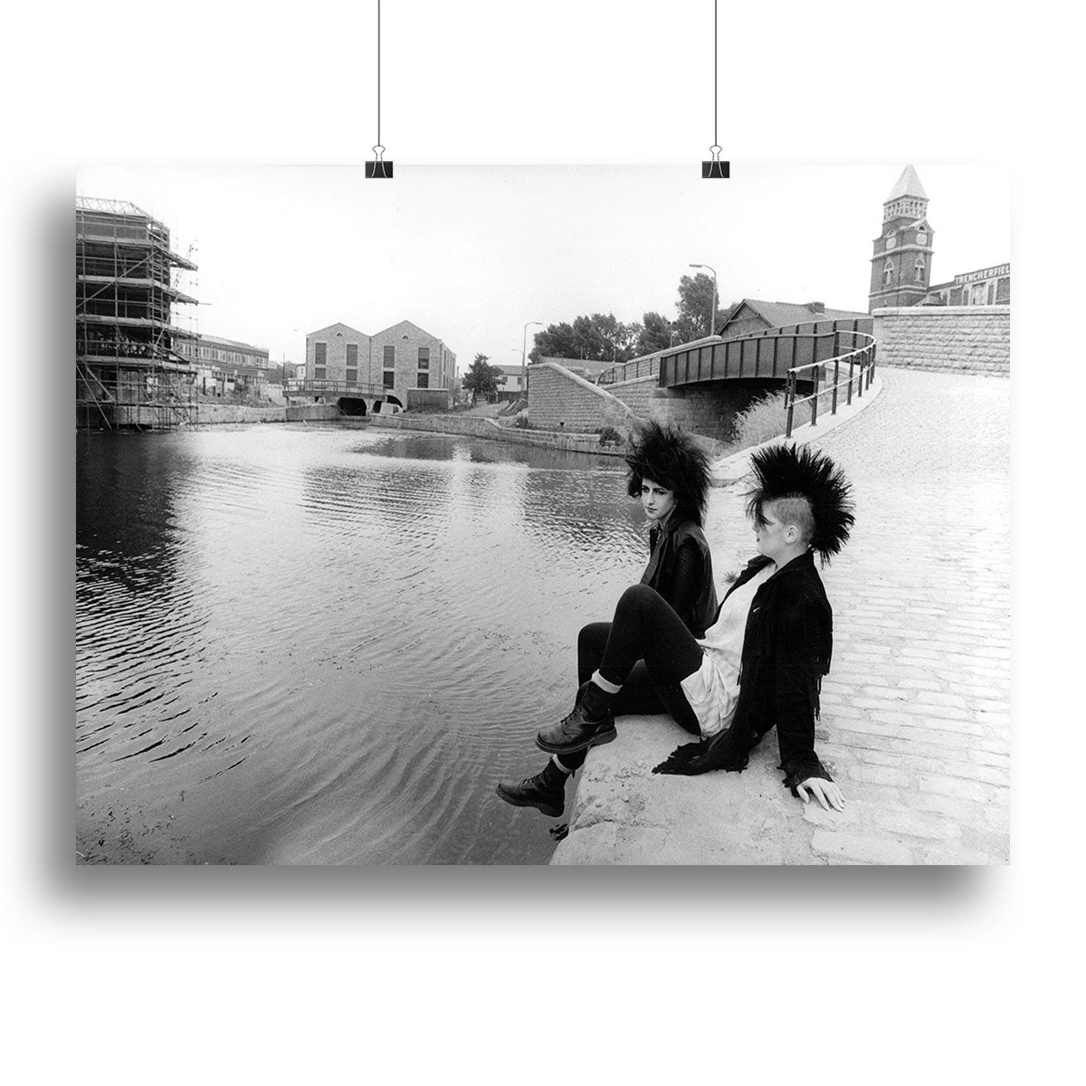 Punks by the canal Canvas Print or Poster