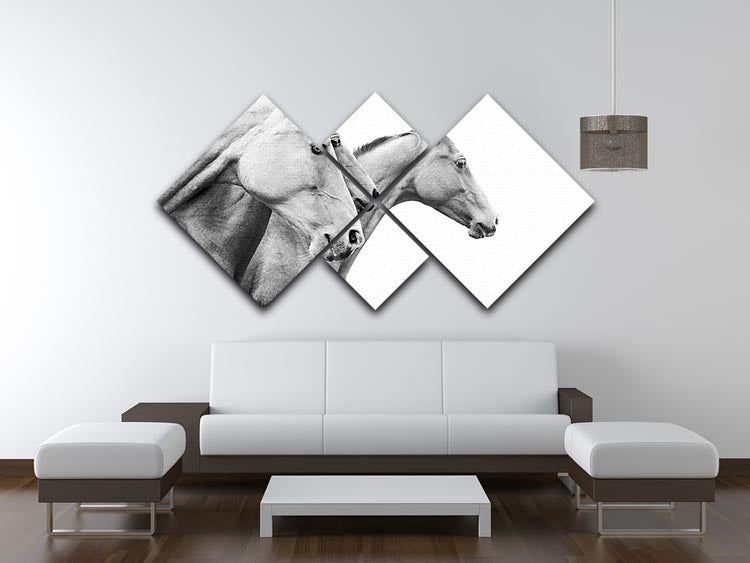 Purebred horses 4 Square Multi Panel Canvas - Canvas Art Rocks - 3