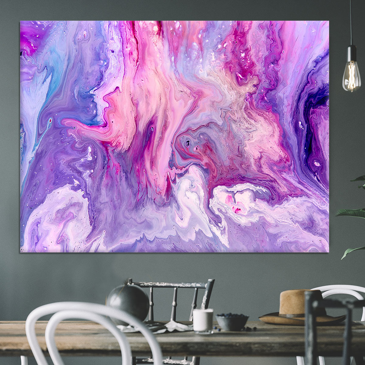 Purple Abstract Marble Canvas Print or Poster - Canvas Art Rocks - 3