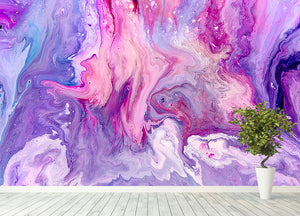 Purple Abstract Marble Wall Mural Wallpaper - Canvas Art Rocks - 4