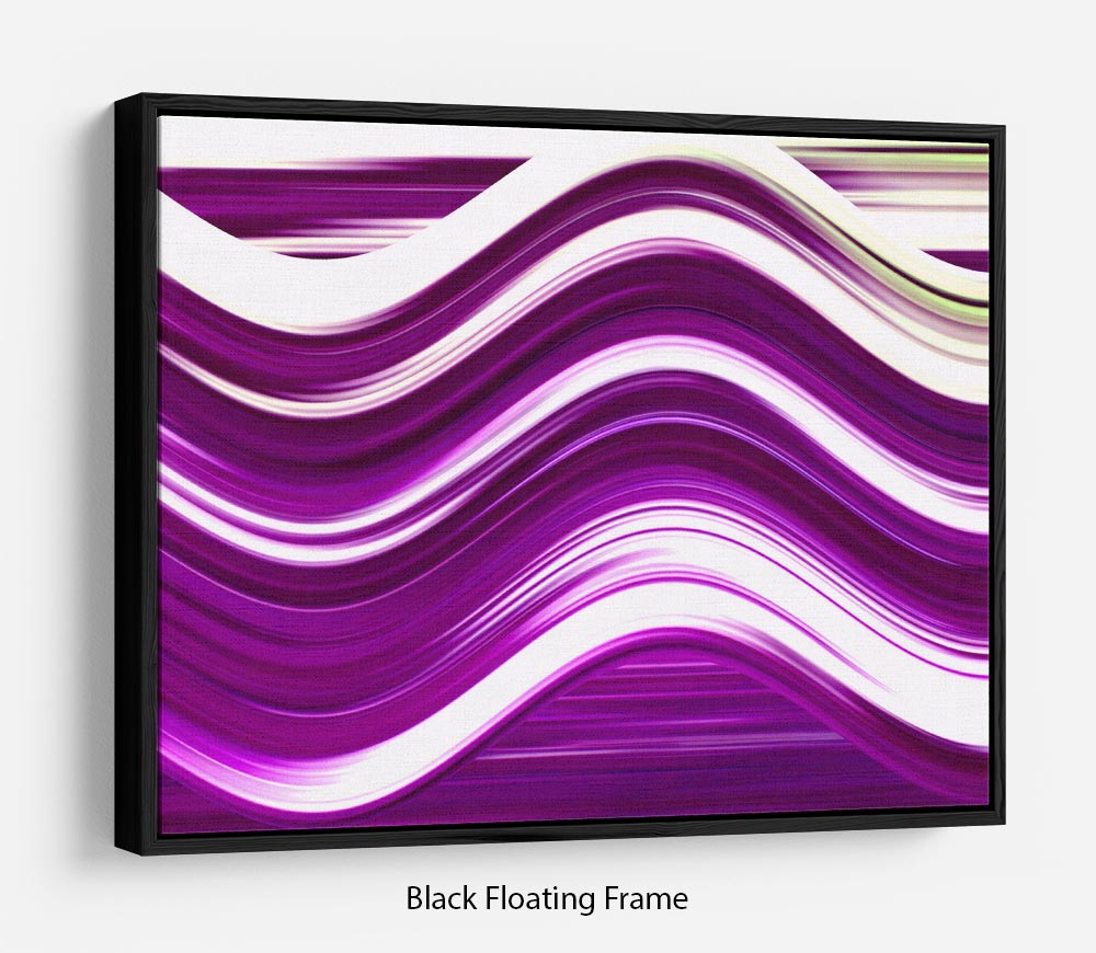 Purple Wave Floating Frame Canvas - Canvas Art Rocks - 1