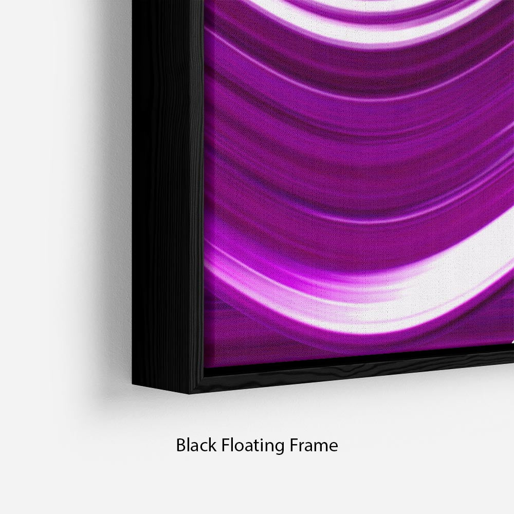 Purple Wave Floating Frame Canvas - Canvas Art Rocks - 2