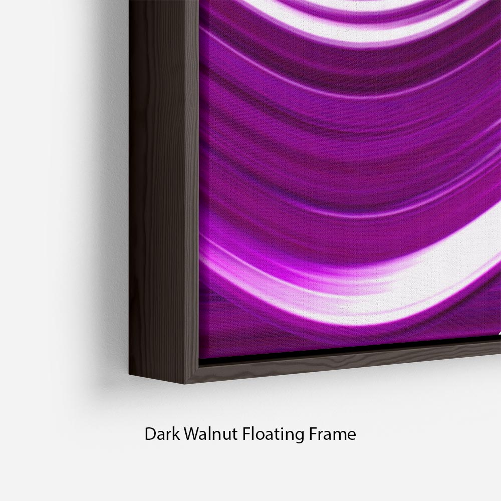 Purple Wave Floating Frame Canvas - Canvas Art Rocks - 6