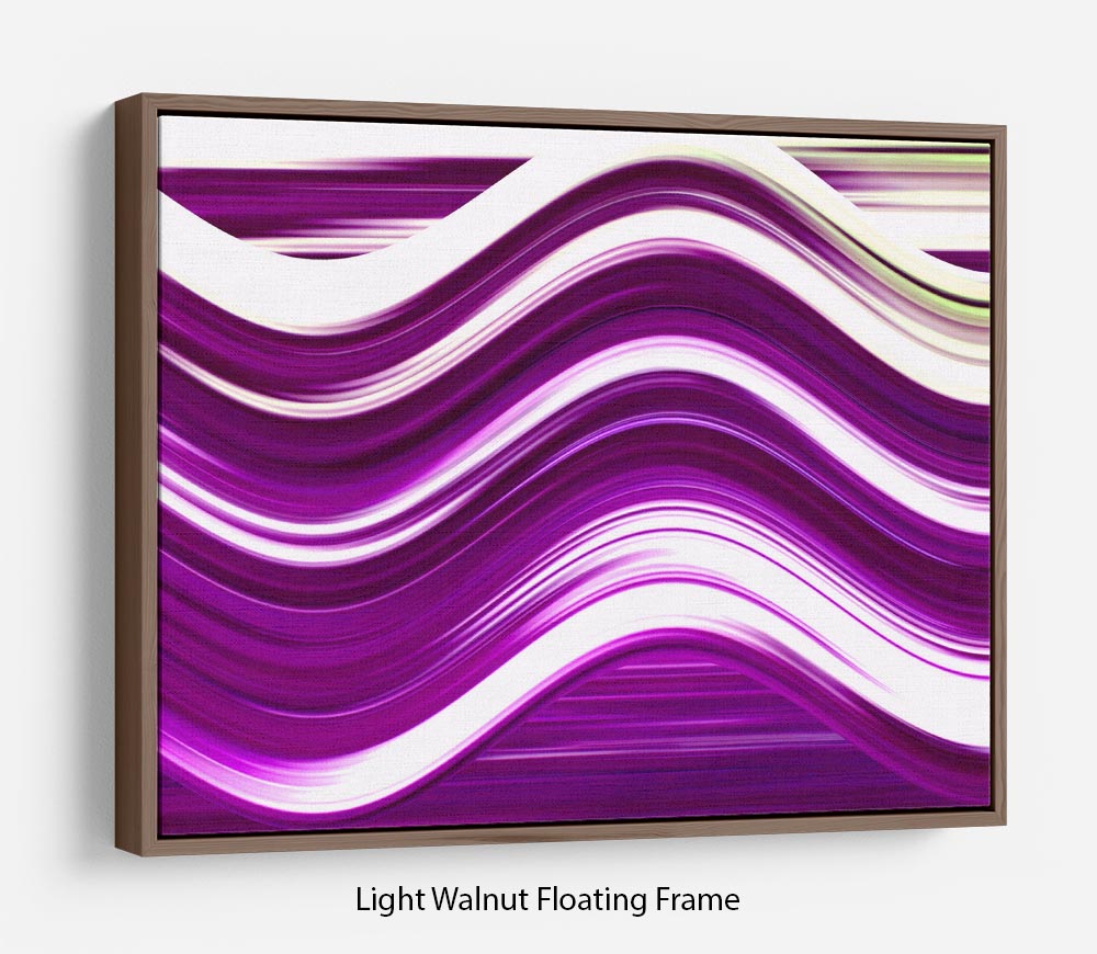 Purple Wave Floating Frame Canvas - Canvas Art Rocks 7