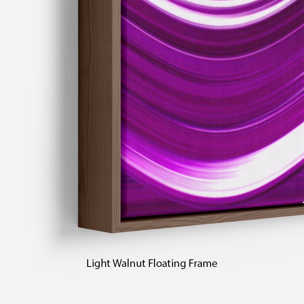 Purple Wave Floating Frame Canvas - Canvas Art Rocks - 8