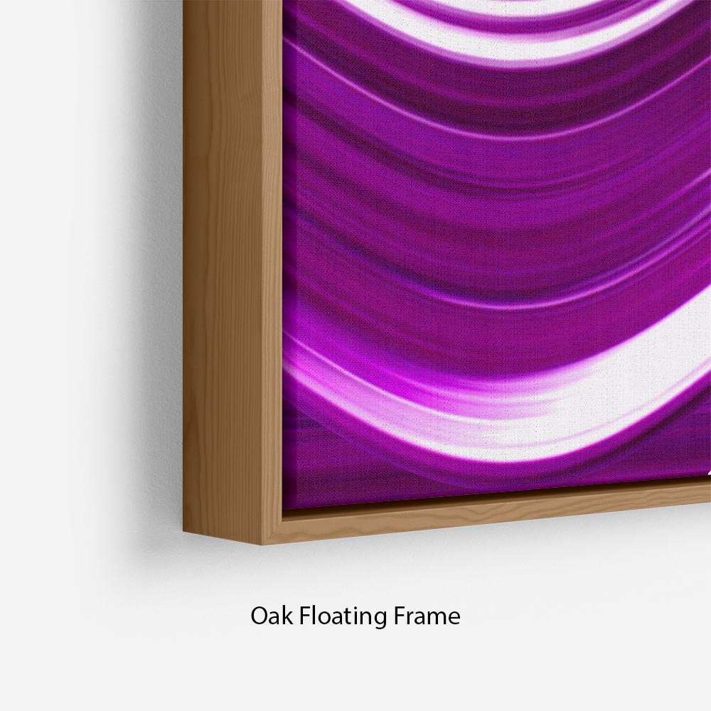 Purple Wave Floating Frame Canvas - Canvas Art Rocks - 10