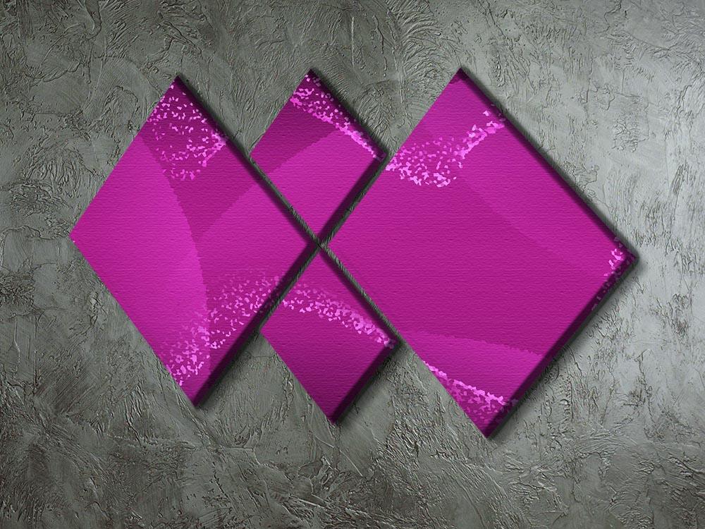 Purple Waves 4 Square Multi Panel Canvas - Canvas Art Rocks - 2