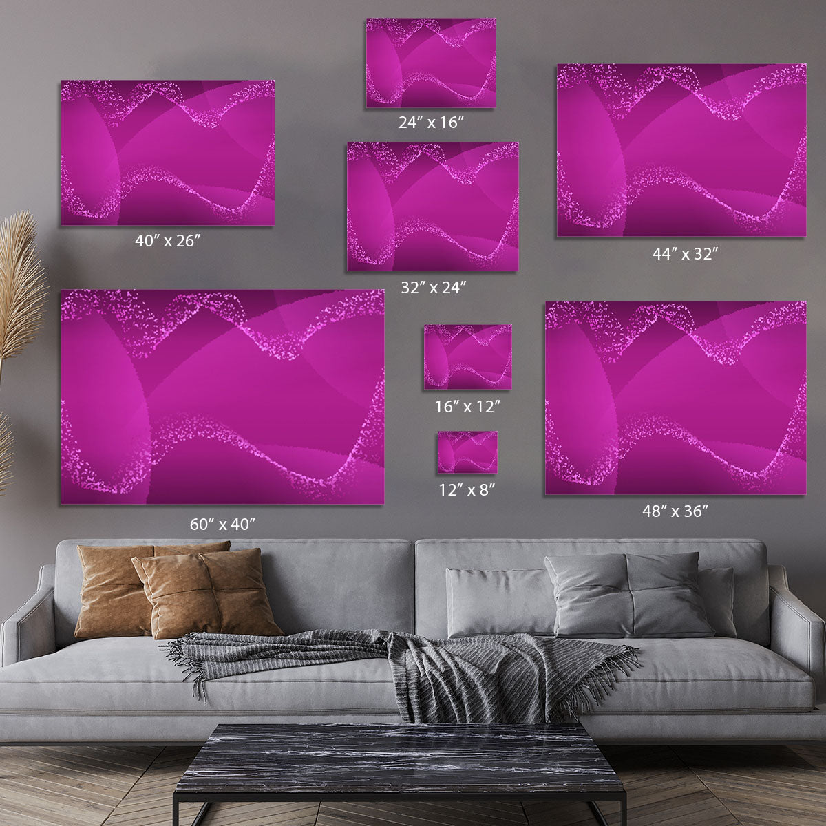 Purple Waves Canvas Print or Poster - Canvas Art Rocks - 7
