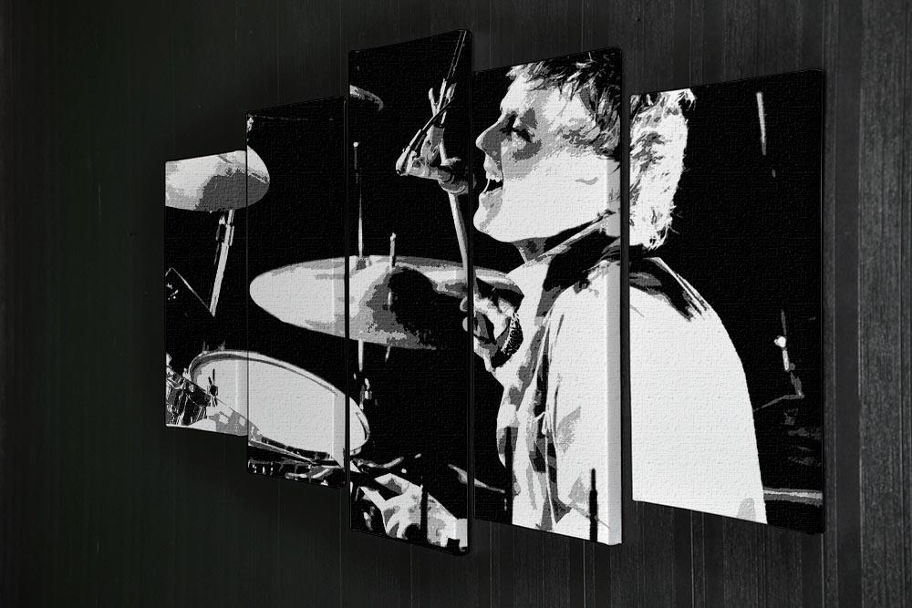 Queen Drummer Roger Taylor Pop Art 5 Split Panel Canvas - Canvas Art Rocks - 2