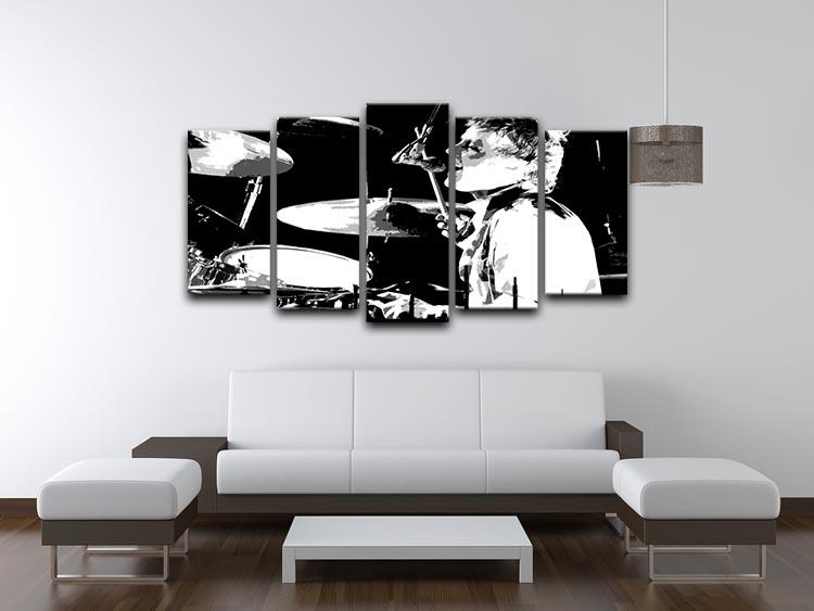 Queen Drummer Roger Taylor Pop Art 5 Split Panel Canvas - Canvas Art Rocks - 3