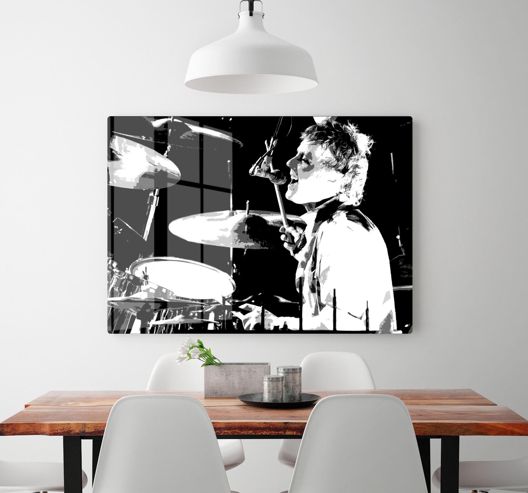 Queen Drummer Roger Taylor Pop Art HD Metal Print