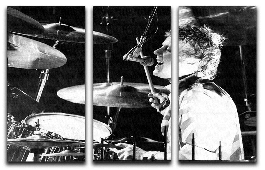 Queen Drummer Roger Taylor on stage 3 Split Panel Canvas Print - Canvas Art Rocks - 1