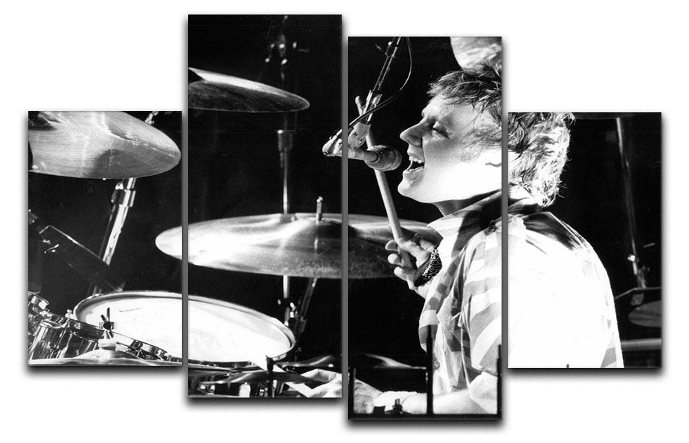Queen Drummer Roger Taylor on stage 4 Split Panel Canvas  - Canvas Art Rocks - 1