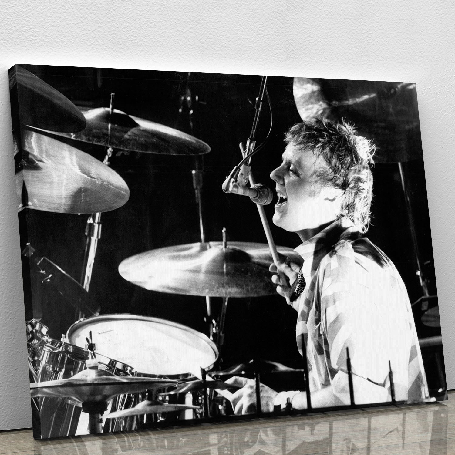 Queen Drummer Roger Taylor on stage Canvas Print or Poster - Canvas Art Rocks - 1
