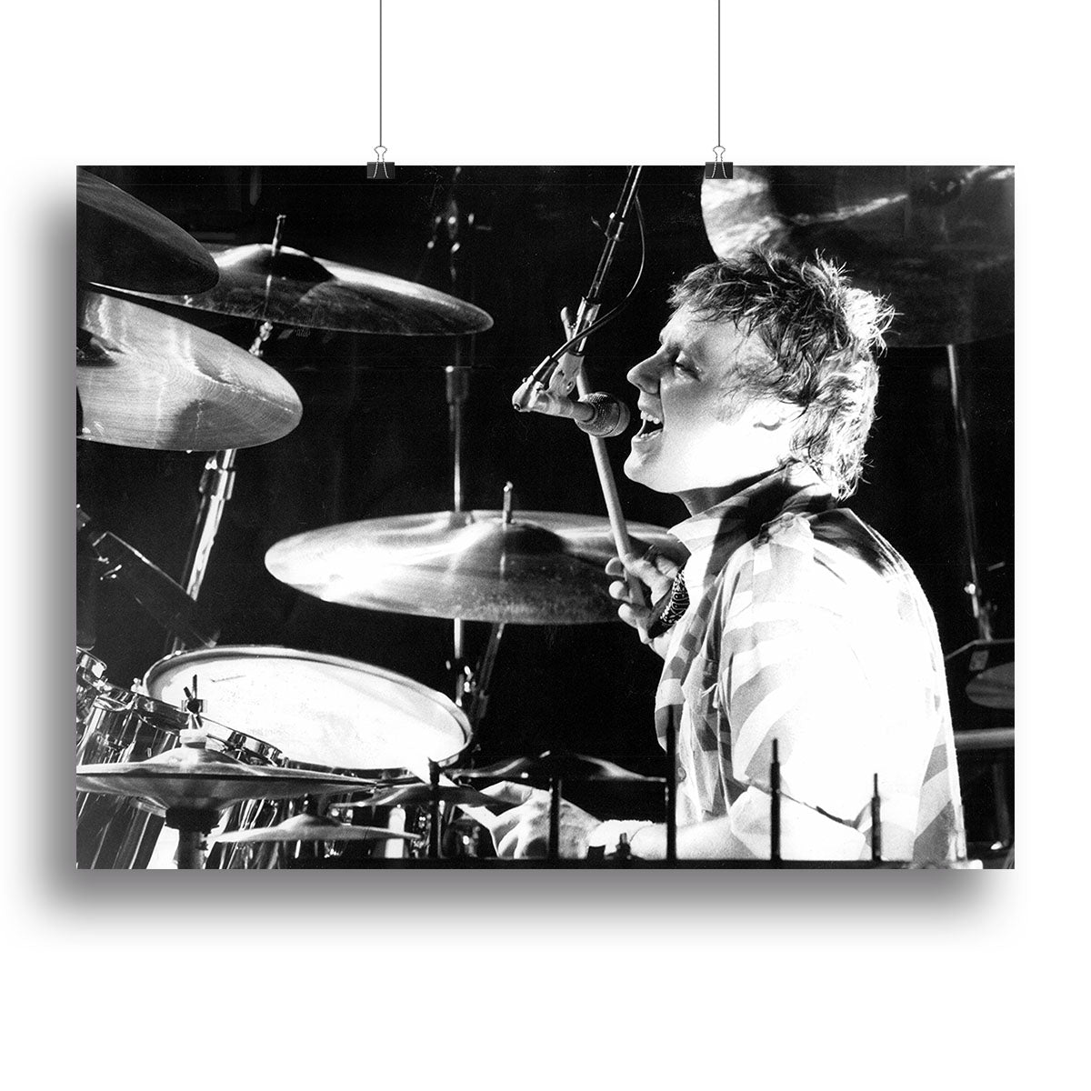 Queen Drummer Roger Taylor on stage Canvas Print or Poster - Canvas Art Rocks - 2