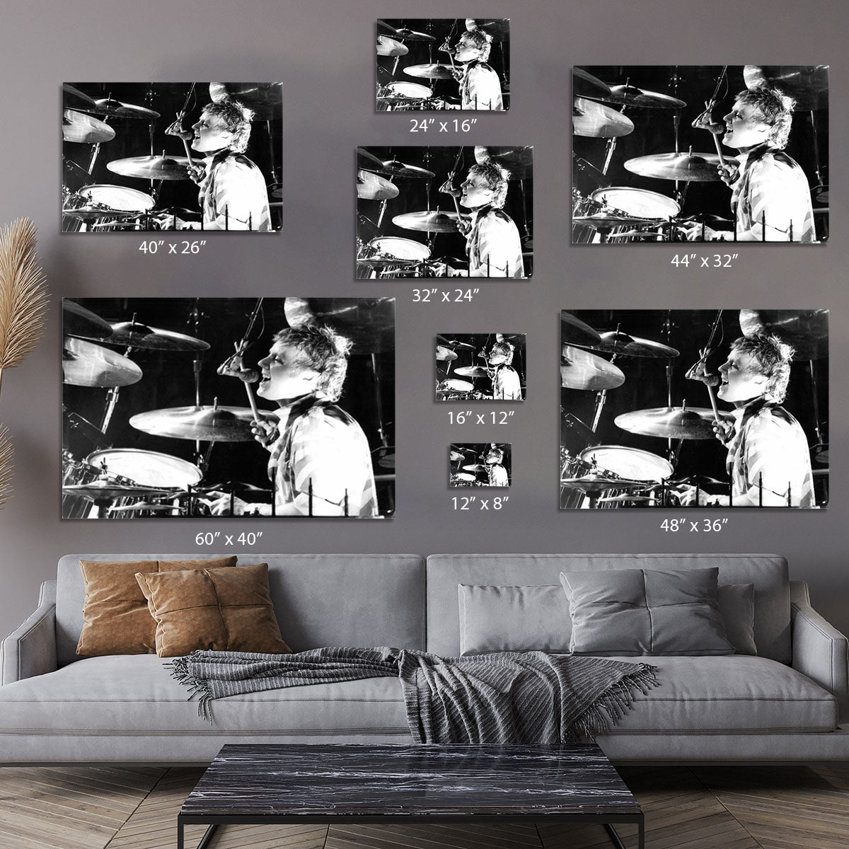 Queen Drummer Roger Taylor on stage Canvas Print or Poster - Canvas Art Rocks - 7