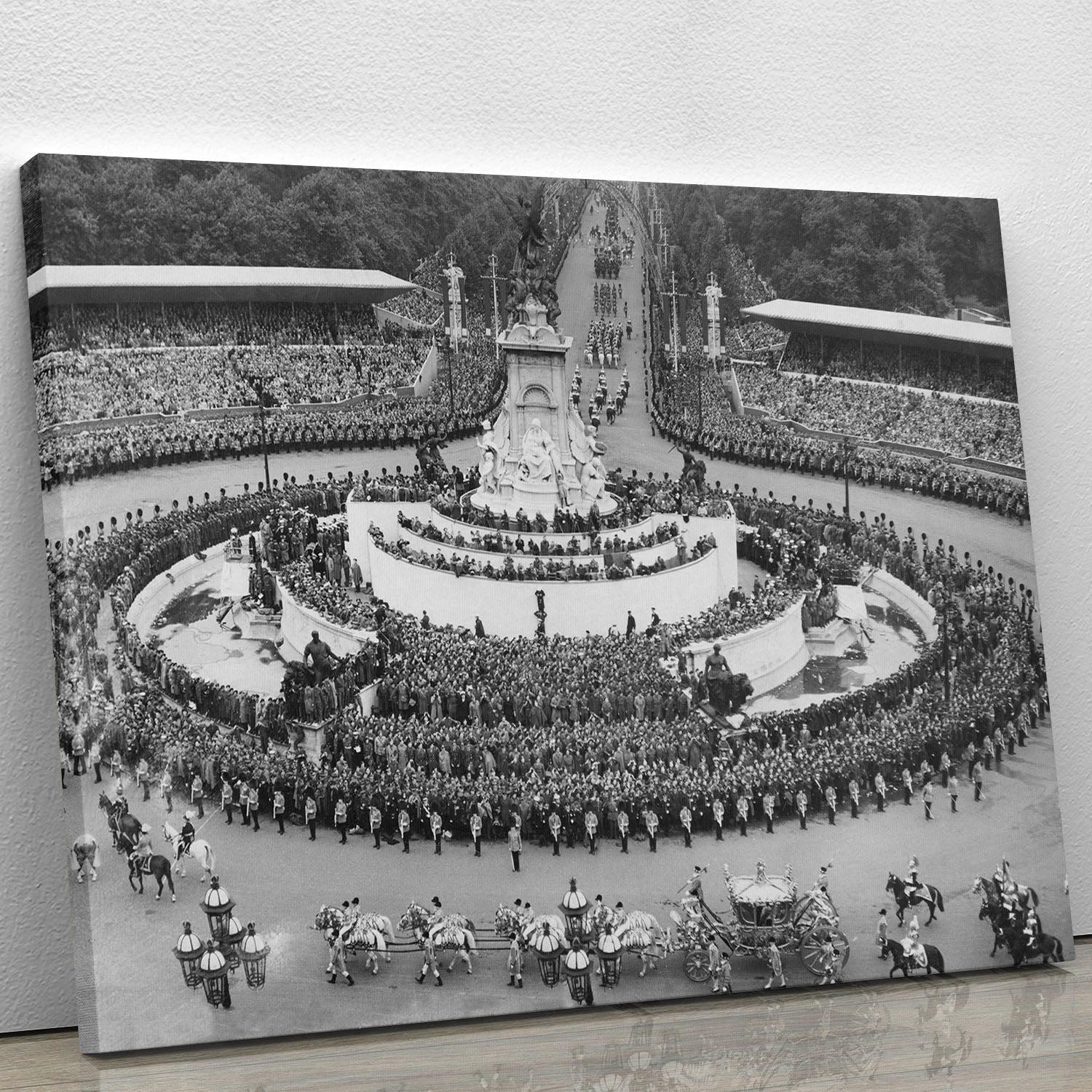 Queen Elizabeth II Coronation leaving Buckingham Palace Canvas Print or Poster - Canvas Art Rocks - 1
