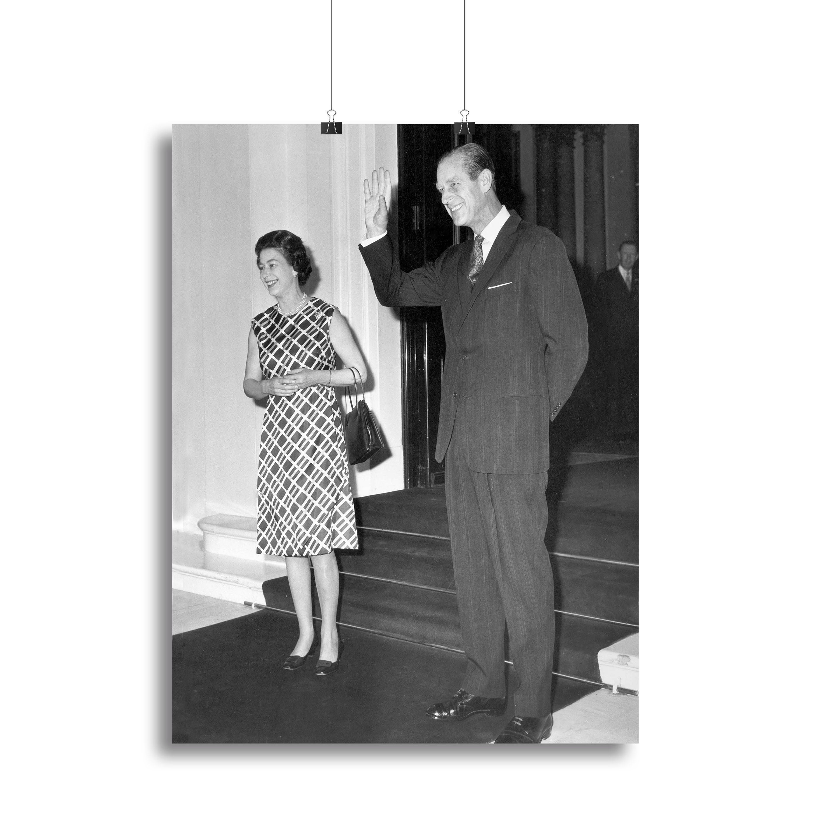 Queen Elizabeth II and Prince Philip hosting a state visit Canvas Print or Poster - Canvas Art Rocks - 2