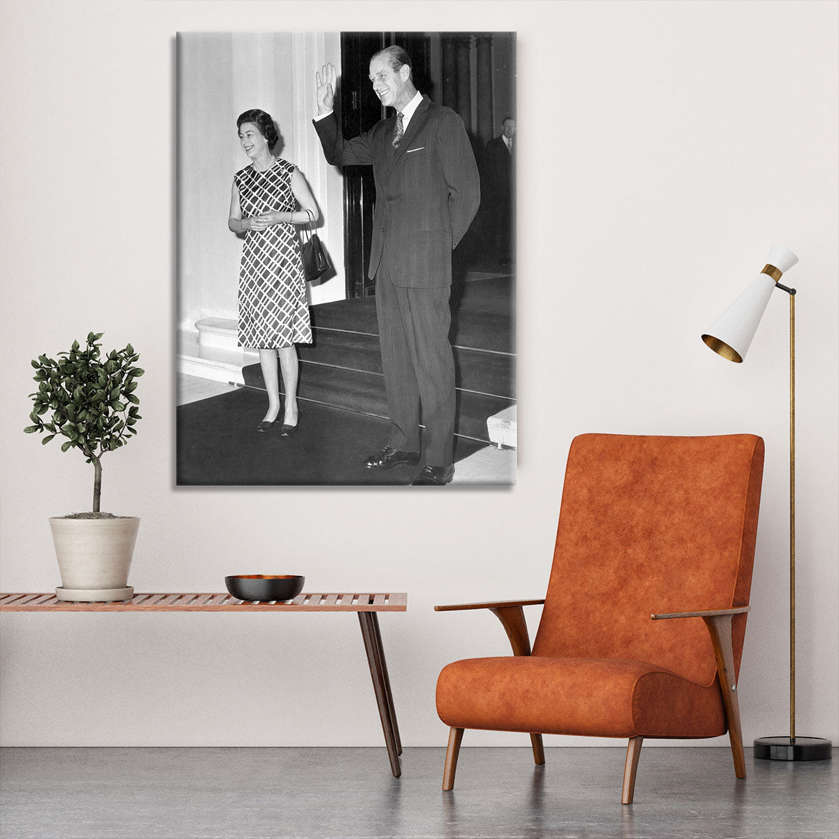 Queen Elizabeth II and Prince Philip hosting a state visit Canvas Print or Poster - Canvas Art Rocks - 6