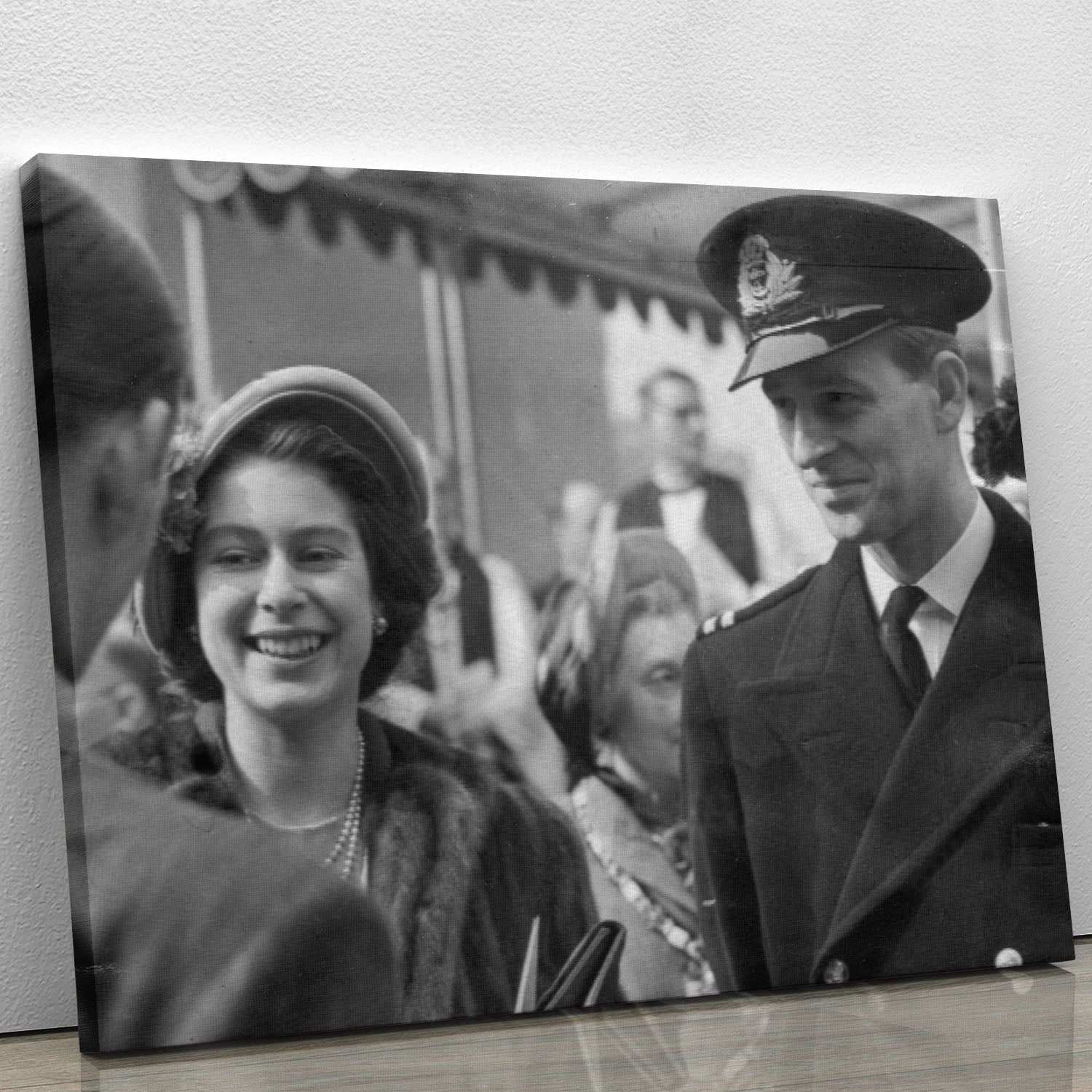 Queen Elizabeth II and Prince Philip touring as young couple Canvas Print or Poster - Canvas Art Rocks - 1