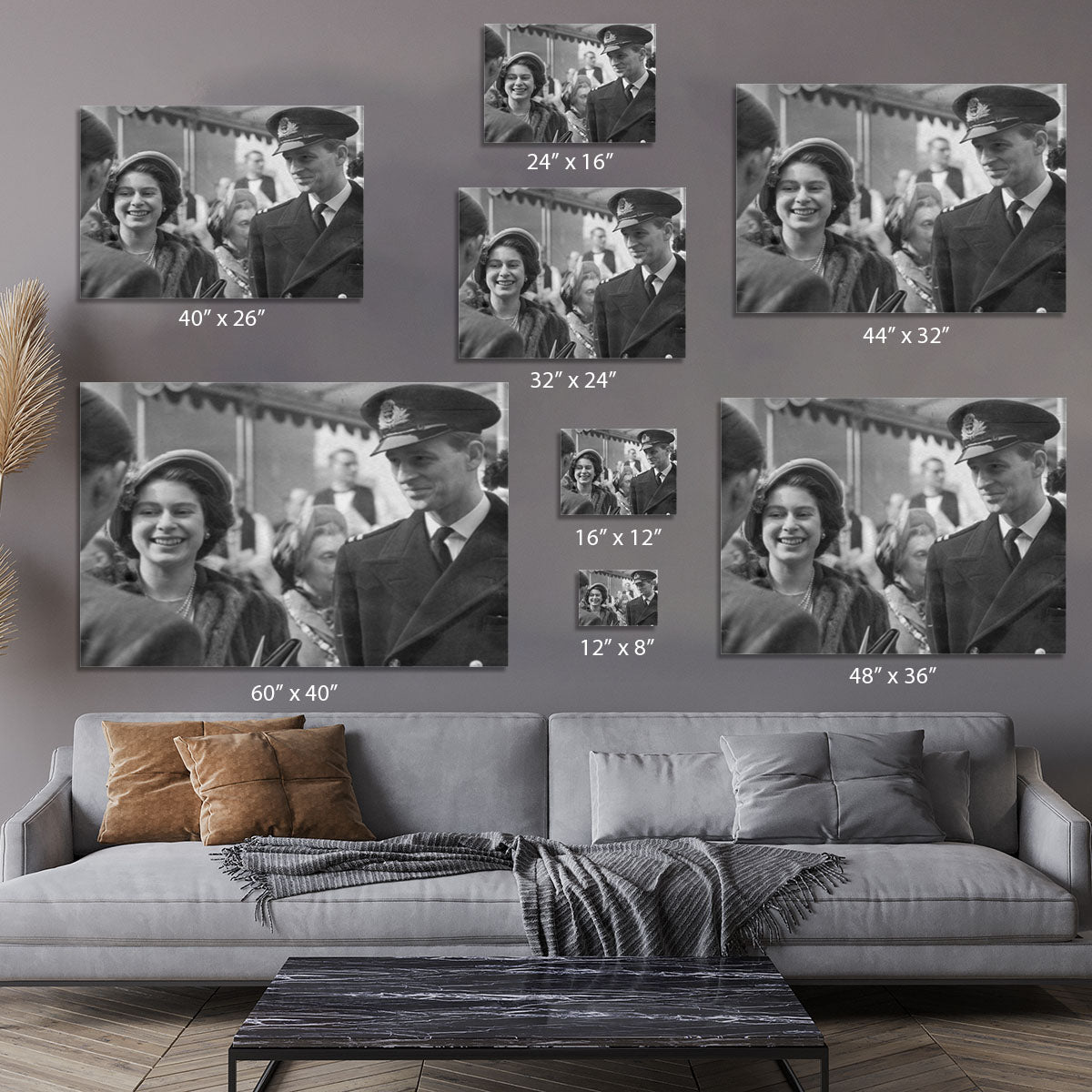 Queen Elizabeth II and Prince Philip touring as young couple Canvas Print or Poster - Canvas Art Rocks - 7