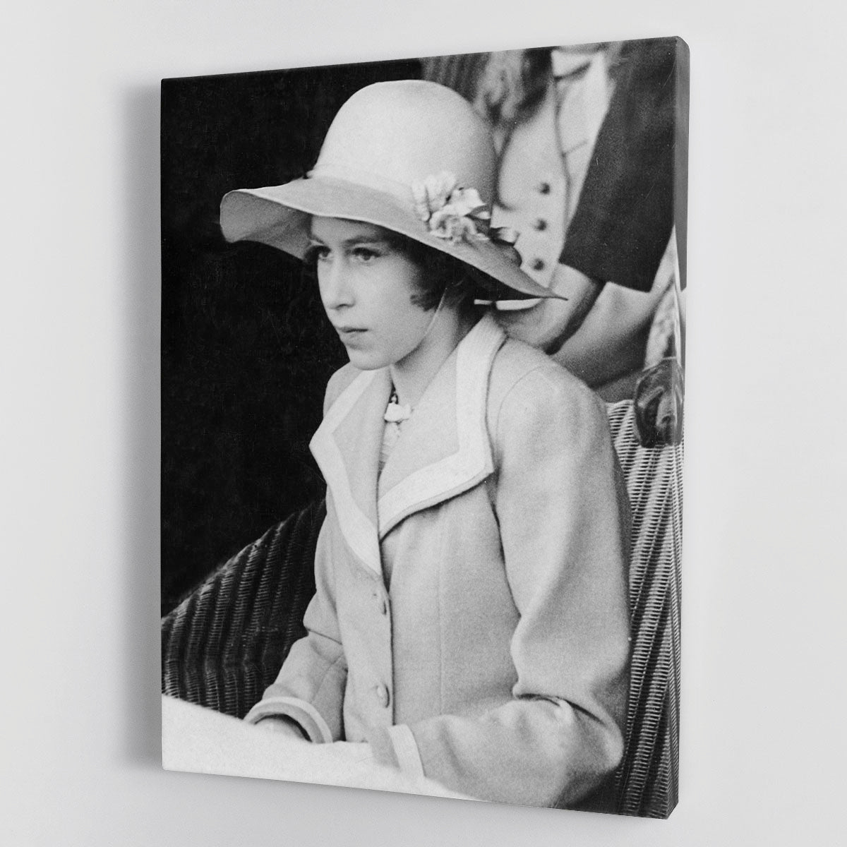 Queen Elizabeth II as a child seated in a hat Canvas Print or Poster - Canvas Art Rocks - 1