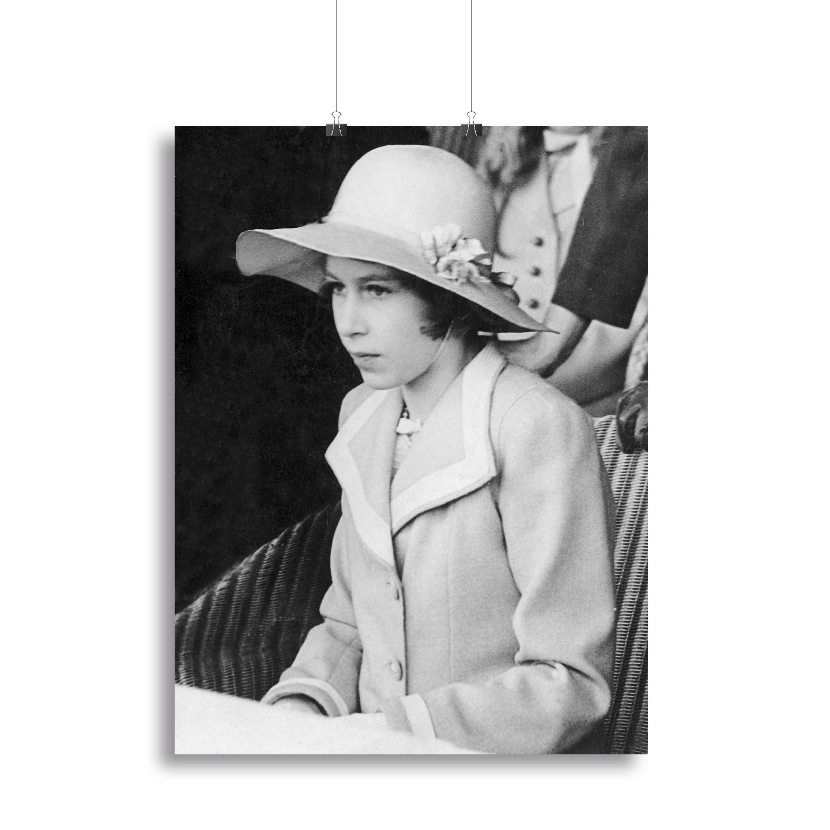 Queen Elizabeth II as a child seated in a hat Canvas Print or Poster - Canvas Art Rocks - 2