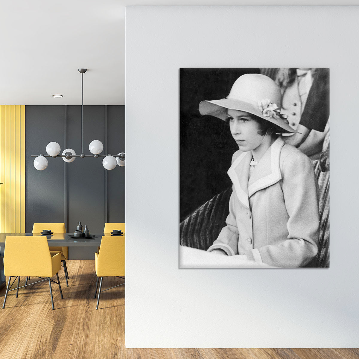 Queen Elizabeth II as a child seated in a hat Canvas Print or Poster - Canvas Art Rocks - 4