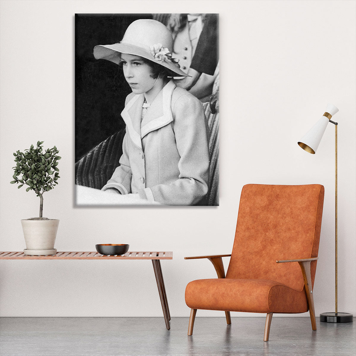 Queen Elizabeth II as a child seated in a hat Canvas Print or Poster - Canvas Art Rocks - 6