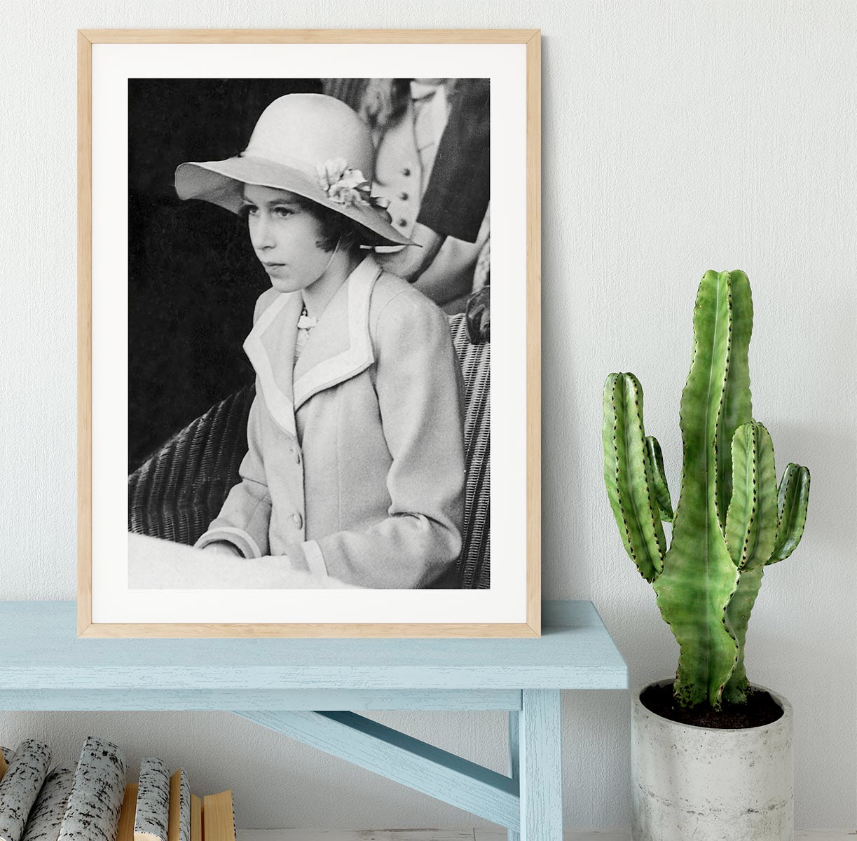 Queen Elizabeth II as a child seated in a hat Framed Print - Canvas Art Rocks - 3