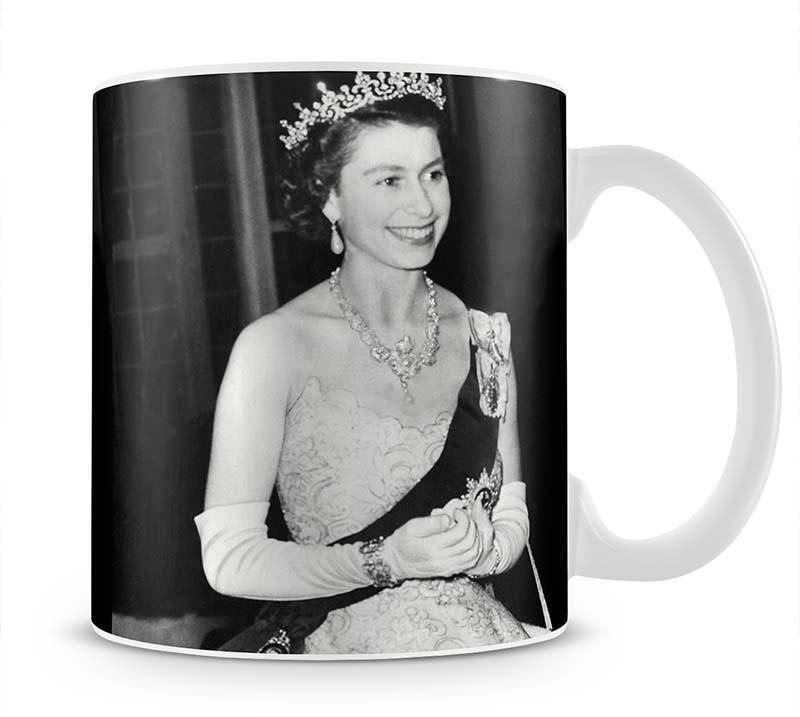 Queen Elizabeth II during her Coronation tour Mug - Canvas Art Rocks - 1