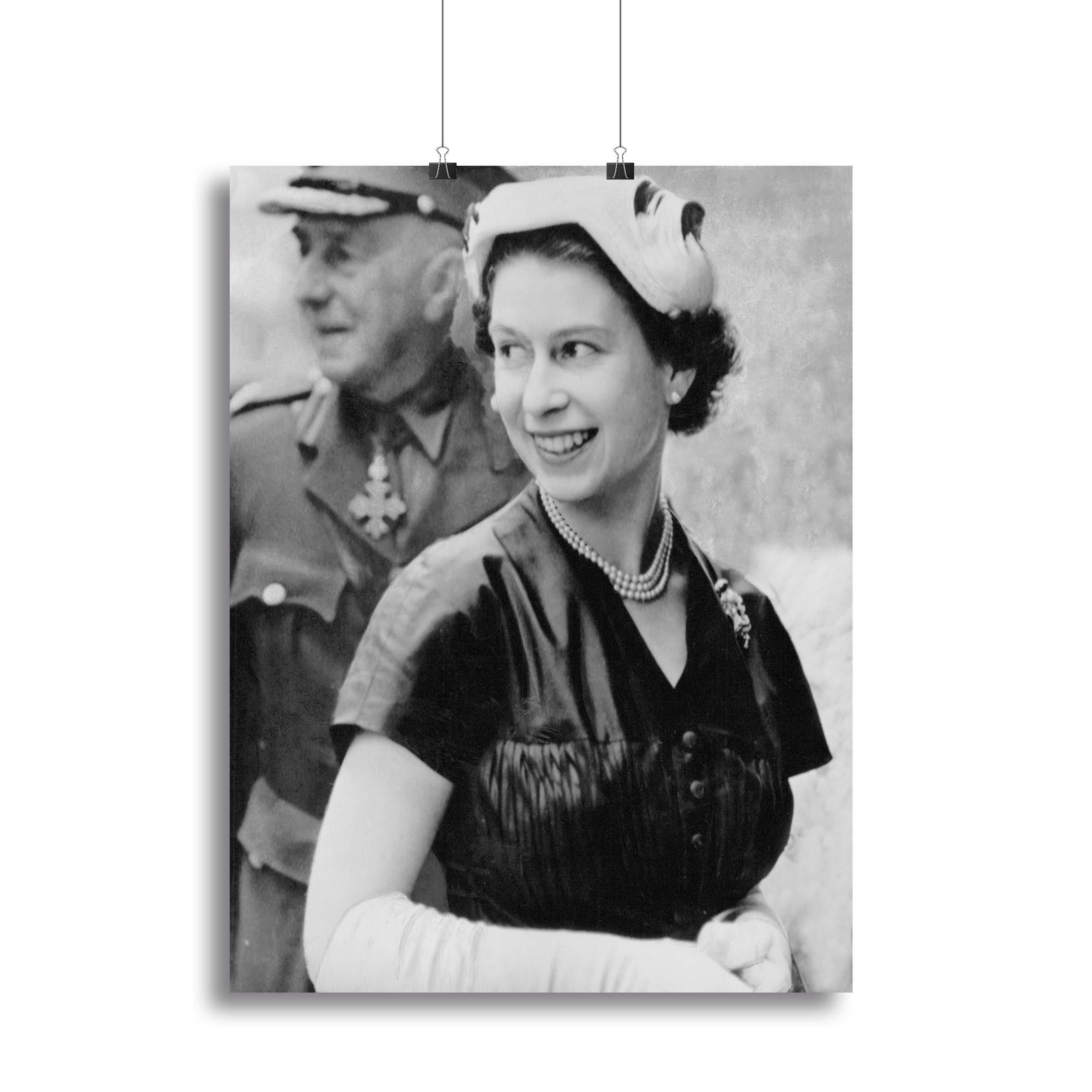 Queen Elizabeth II in Scotland shortly after her coronation Canvas Print or Poster - Canvas Art Rocks - 2