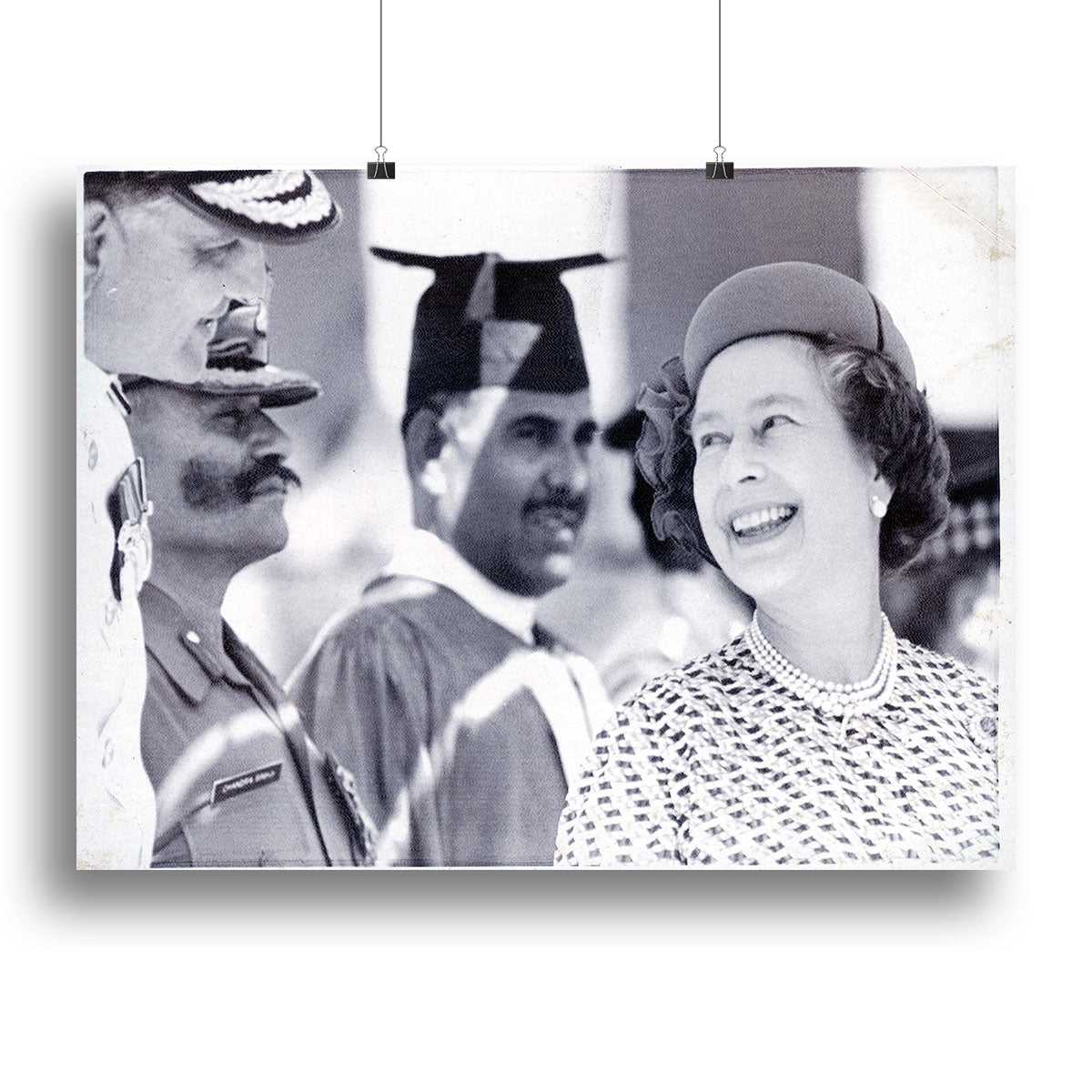 Queen Elizabeth II laughing during her tour of India Canvas Print or Poster - Canvas Art Rocks - 2