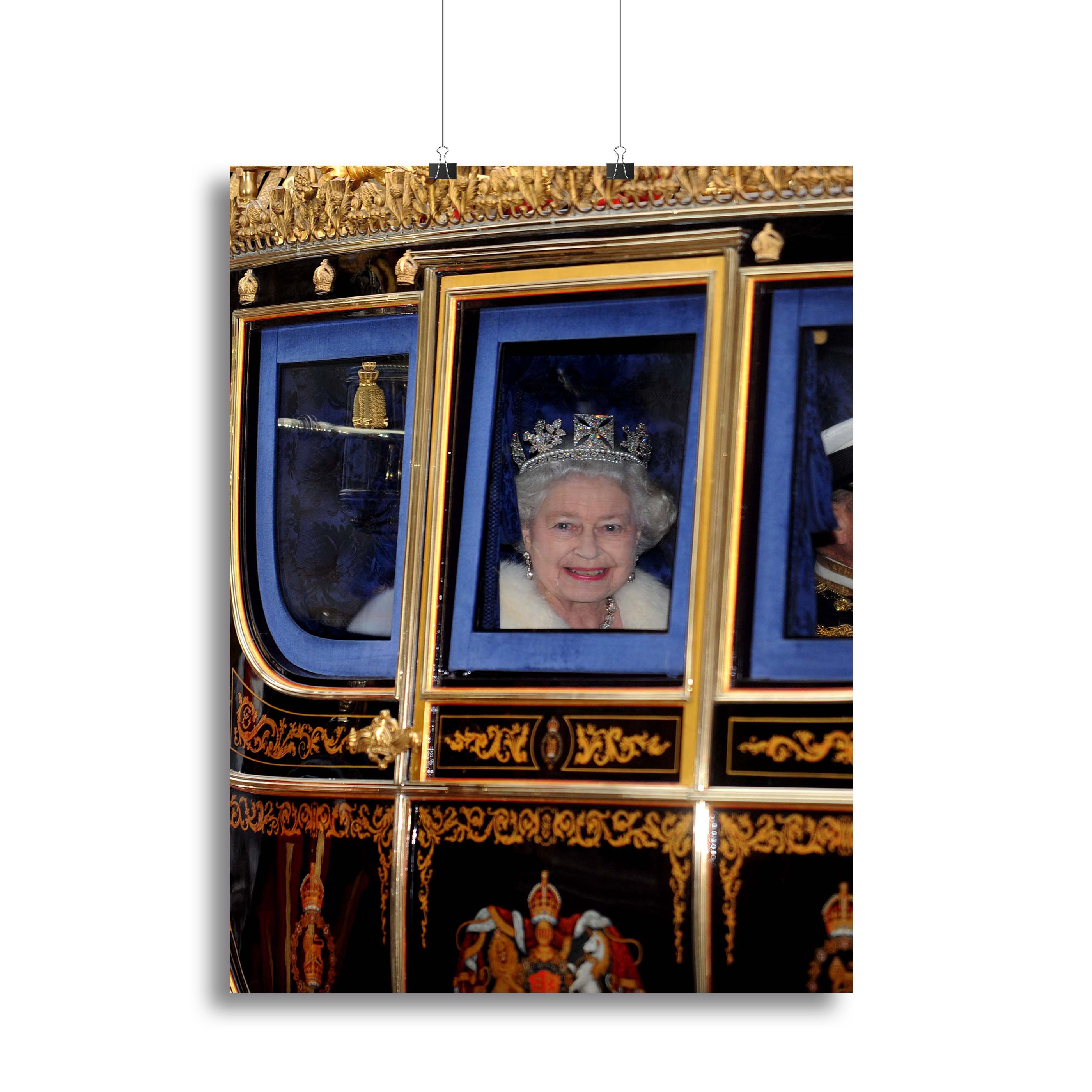 Queen Elizabeth II leaving the State Opening of Parliament Canvas Print or Poster - Canvas Art Rocks - 2