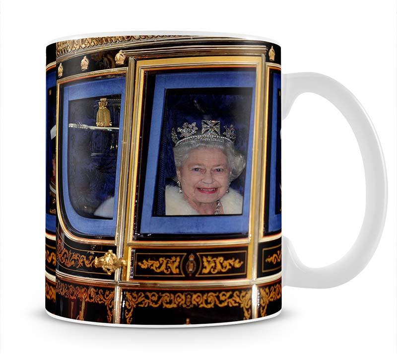 Queen Elizabeth II leaving the State Opening of Parliament Mug - Canvas Art Rocks - 1