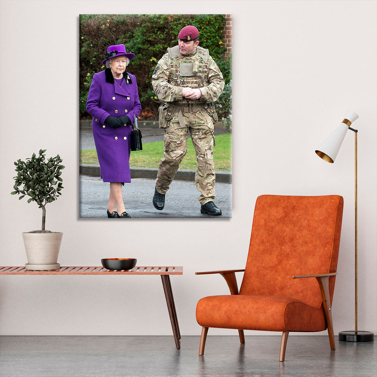Queen Elizabeth II meeting members of the Household Cavalry Canvas Print or Poster - Canvas Art Rocks - 6