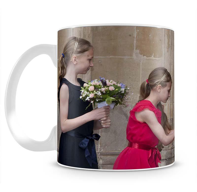 Queen Elizabeth II receiving flowers at a VE Day ceremony Mug - Canvas Art Rocks - 2