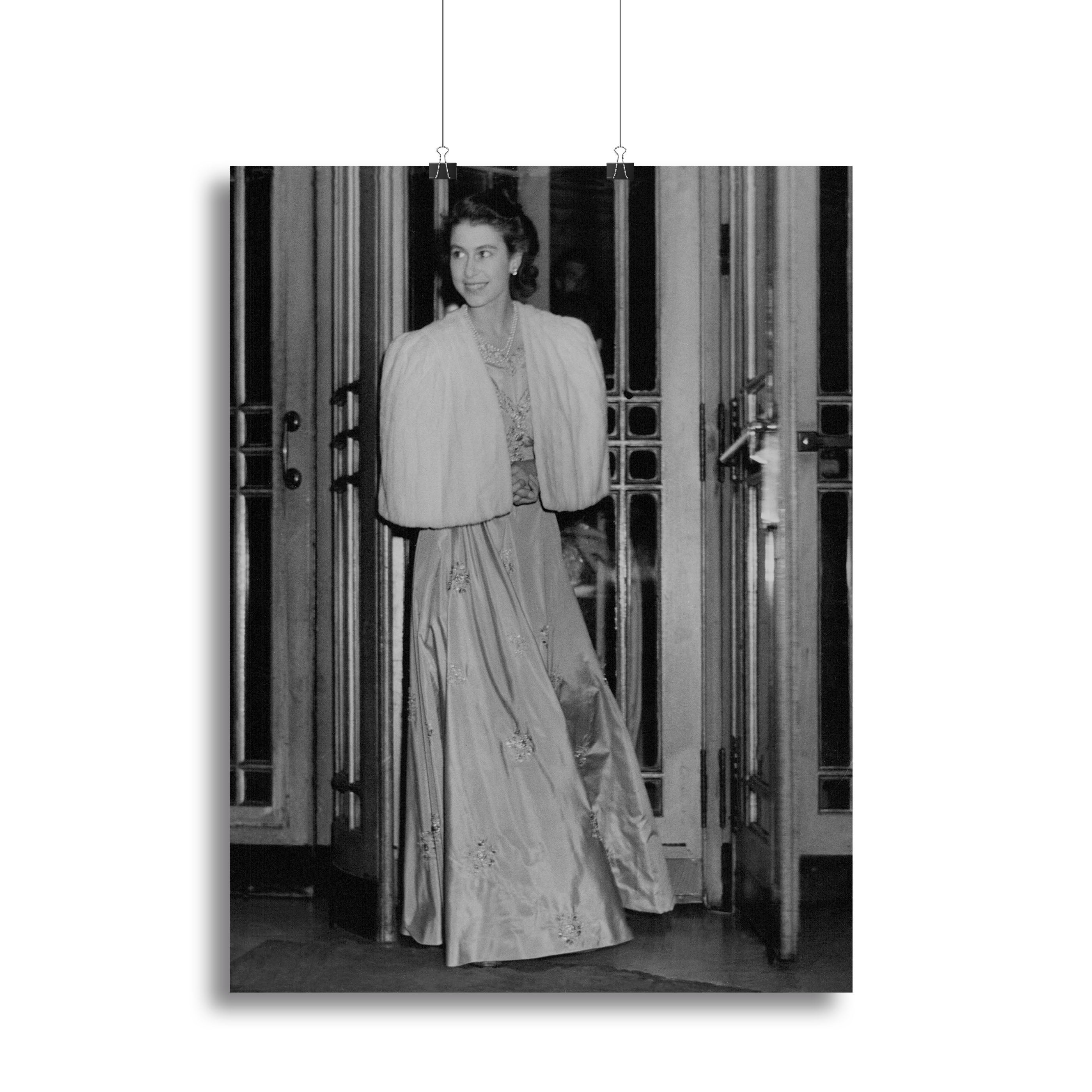Queen Elizabeth II the day she was engaged to Prince Philip Canvas Print or Poster - Canvas Art Rocks - 2