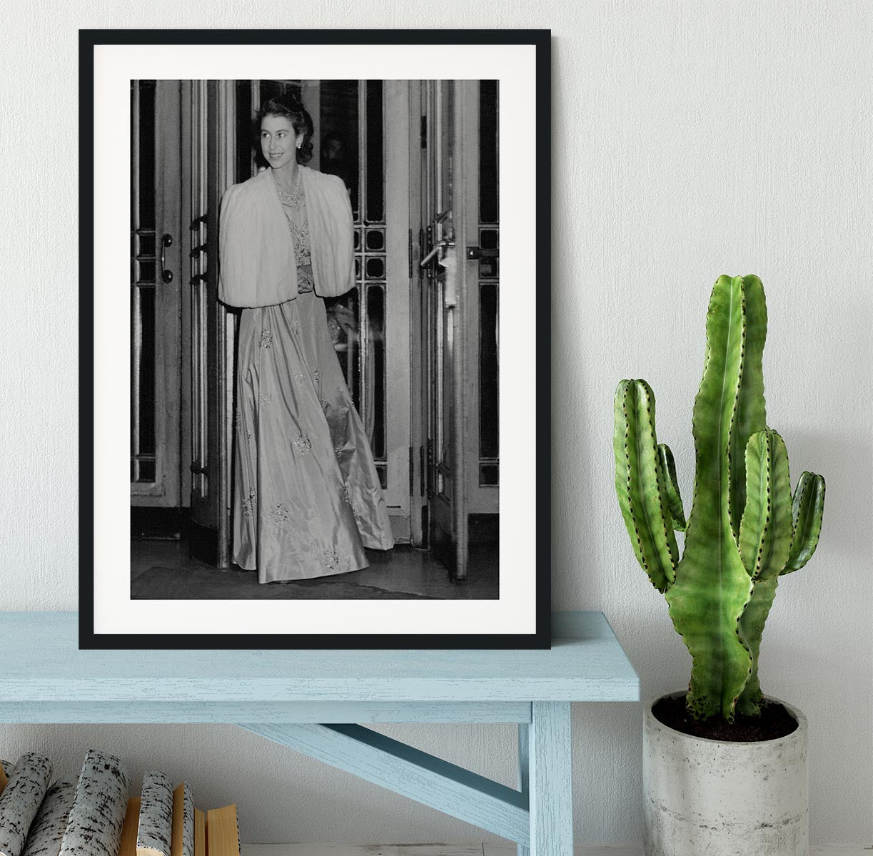 Queen Elizabeth II the day she was engaged to Prince Philip Framed Print - Canvas Art Rocks - 1